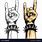 Rock Hand Sign Drawing