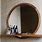 Round Bathroom Mirror with Shelf