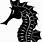 Seahorse Silhouette Clip Art