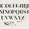 Serif Font Letters