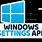 Settings App for Windows 10
