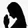 Silhouette of Woman Praying