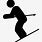 Skiing Clip Art Black and White