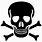 Skull Crossbones Pirate Emoji
