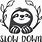 Sloth Decal SVG