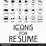 Small Icons for Resume