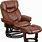 Small Leather Swivel Recliner Chair