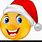 Smiley Emoji with Santa Hat