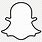Snapchat Ghost Logo Black and White