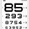 Snellen Chart with Numbers