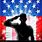 Soldier Saluting Flag Silhouette