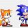 Sonic Tails and Knuckles Pixel Art