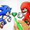 Sonic vs Knuckles Drawing