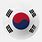 South Korea Flag Round
