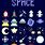 Space Pixel Art with Grid