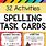 Spelling Cards for Kids