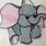 Stained Glass Elephant Pattern