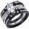 Stainless Steel Ring with Gem for Women