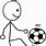 Stick Figure Playing Soccer