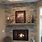 Stone Fireplace with Mantel