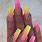 Summer Nails Ombre Neon