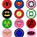 Superhero Circle Logos