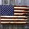 Tattered Wooden American Flag
