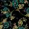 Teal Floral Fabric