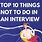 Things Not to Do in an Interview Images