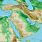 Topographical Map Middle East