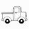 Toy Truck Clip Art Black and White