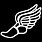 Track and Field Wings Logo