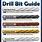 Types of Drill Bits Chart