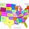 USA Map with State Names Printable