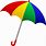 Umbrella with Rain Clip Art