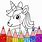 Unicorn Coloring Pages Game for Kids
