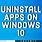 Uninstalled Apps Windows 10