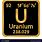 Uranium in Periodic Table