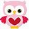 Valentine Owl Clip Art