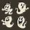 Vintage Halloween Cartoon Ghosts