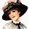 Vintage Lady with Hat
