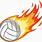 Volleyball Flames Clip Art