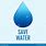 Water Drop Text Symbol