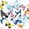 Watercolor Butterfly Aqua