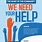 We Need Your Help Poster