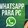 WhatsApp Para PC