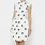 White Dress with Black Dots