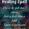 Wiccan Healing Spell