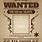 Wild West Wanted Poster Blank