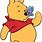 Winnie the Pooh with Butterfly Clip Art